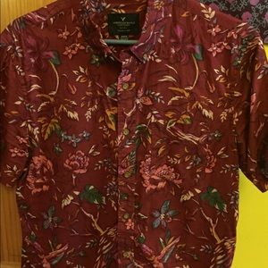 American Eagle Linen Summer Dress Shirt